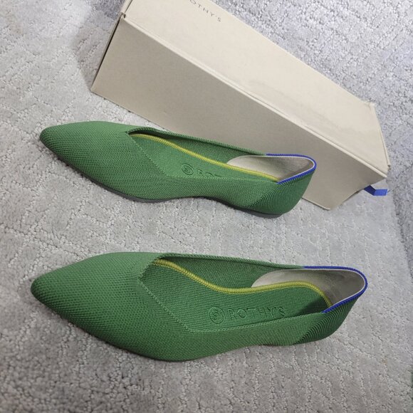 Rothy's The Point Women's Size US 8 Willow Green Flat Ballet Slip On Shoes - Picture 5 of 9